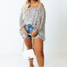 Made For Merriment Shift Top in White Curves Image - 1