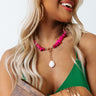 Sea The Best Semi Precious Necklace In Hot Pink Image - 1
