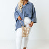 Blast The Tunes Chambray Top Curves Image - 1