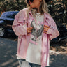 Travel Life Denim Jacket In Light Pink Curves Image - 1