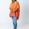 Backseat Sips Babydoll Top In Orange Curves Image - 1