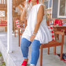 Complete Awe Shift Top In White Curves Image - 1