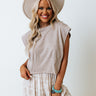 Down To Lounge Shift Tee In Taupe Image - 1
