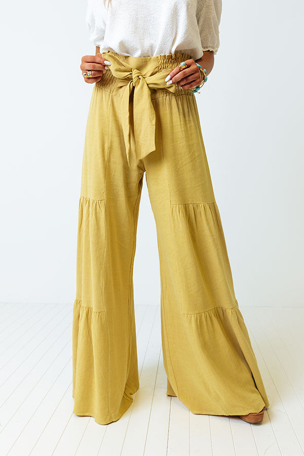 The Letha High Waist Pants In Primrose Yellow