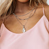 Kendra Scott Framed Dani Silver Triple Strand Necklace in Golden Abalone Image - 1