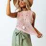 Oceans Away Knit Top In Blush Image - 1
