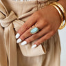 Kendra Scott Framed Dani Gold Cocktail Ring In Sea Green Chrysocolla Image - 1