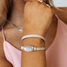 Kendra Scott Framed Dani Silver Wrap Bracelet in Golden Abalone Image - 1