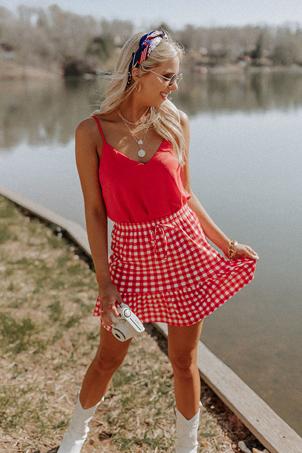 Stylish Vibes Shift Tank In Red Image - 2