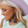Kendra Scott Insley Gold Statement Earrings in Purple Mix Image - 1