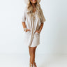 Casual Lake Weekend T-Shirt Dress In Light Birch Image - 1
