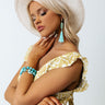 Kendra Scott Insley Gold Statement Earrings in Teal Mix Image - 1