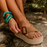 The Dakota Faux Nubuck Wedge In Iced Mocha Image - 1