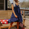 Celebrate Together Smocked Dress in Navy Image - 1