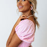 Living In London Hoop Earrings In Light Pink Image - 1