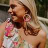 London Estate Hoop Earrings In Hot Pink Image - 1