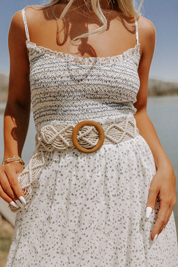Dune Dreaming Woven Belt in Ivory Image - 2