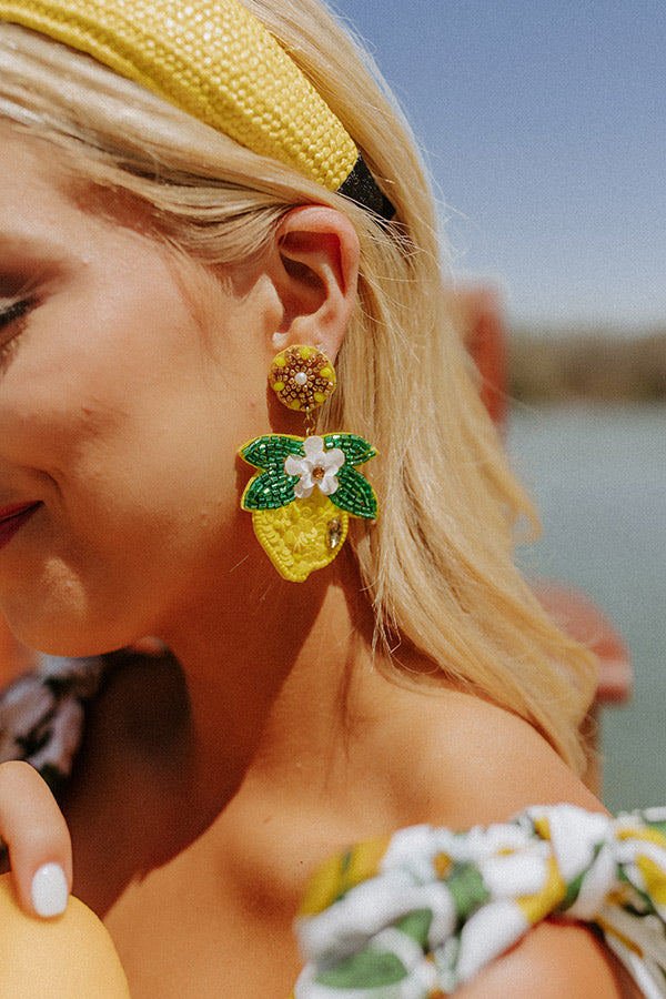 Citrus Chic Beaded Earrings Image - 2