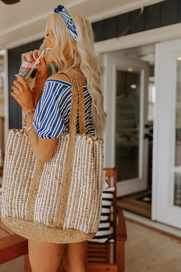 Somewhere Sunny Woven Tote Image - 1