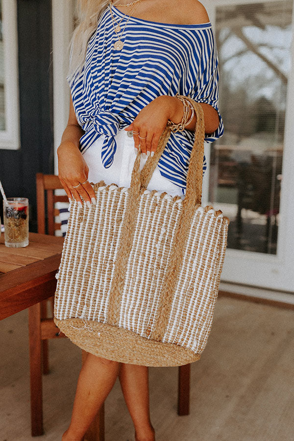 Somewhere Sunny Woven Tote Image - 2