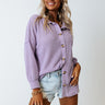 Show You Around Waffle Knit Top In Lavender Image - 1