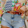 Total Appeal Faux Leather Belt In Camel Image - 1