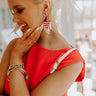 Star Spangled Kisses Beaded Earrings Image - 1
