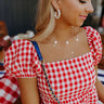 Living In London Hoop Earrings In Ivory Image - 1