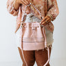 Flirting In France Faux Leather Tote In Blush Image - 1