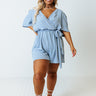 Free To Be Me Romper In Sky Blue Curves Image - 1