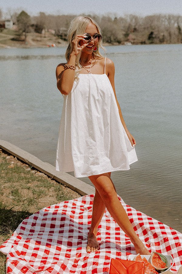 Capture Your Attention Shift Dress In White Image - 2