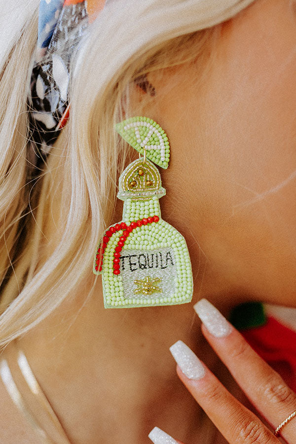 Tequila And Tanlines Beaded Earrings Image - 2