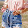 The Jaxon High Waist Distressed Shorts Curves Image - 1