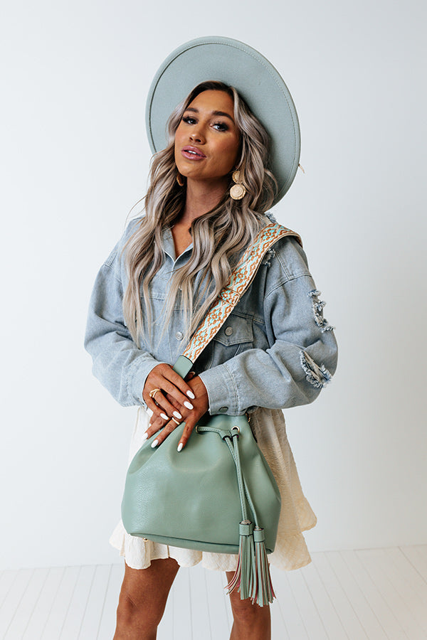 Total Appeal Faux Leather Tote In Sage Image - 2