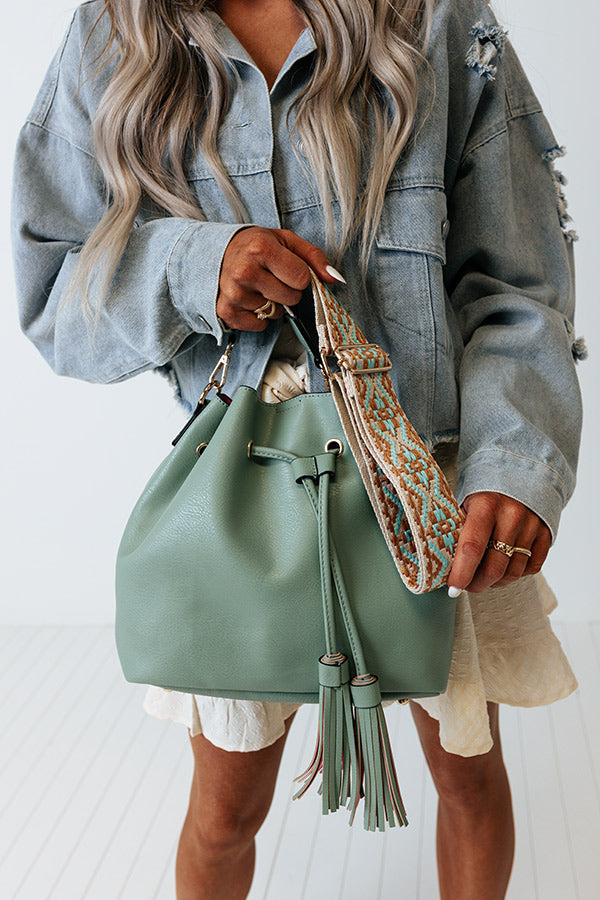 Total Appeal Faux Leather Tote In Sage Image - 1