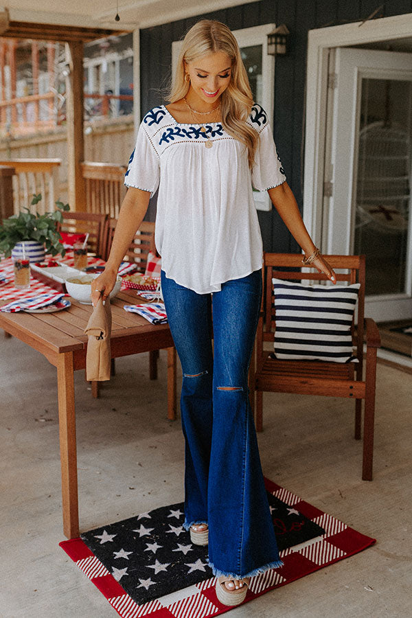 Tuscan Time Embroidered Shift Top Image - 1