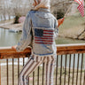 Star Spangled Kisses Distressed Denim Jacket Image - 1