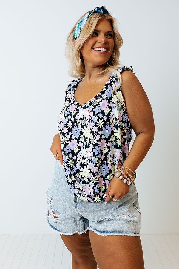 Feeling Like Floral Shift Top Curves Image - 2