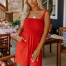Boat Weekend Smocked Romper In Red Image - 1