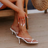 The Houston Faux Leather Heel In Ivory Image - 1