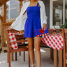 Boat Weekend Smocked Romper In Royal Blue Image - 1