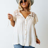 Opening Credits Shift Top In Cream Curves Image - 1