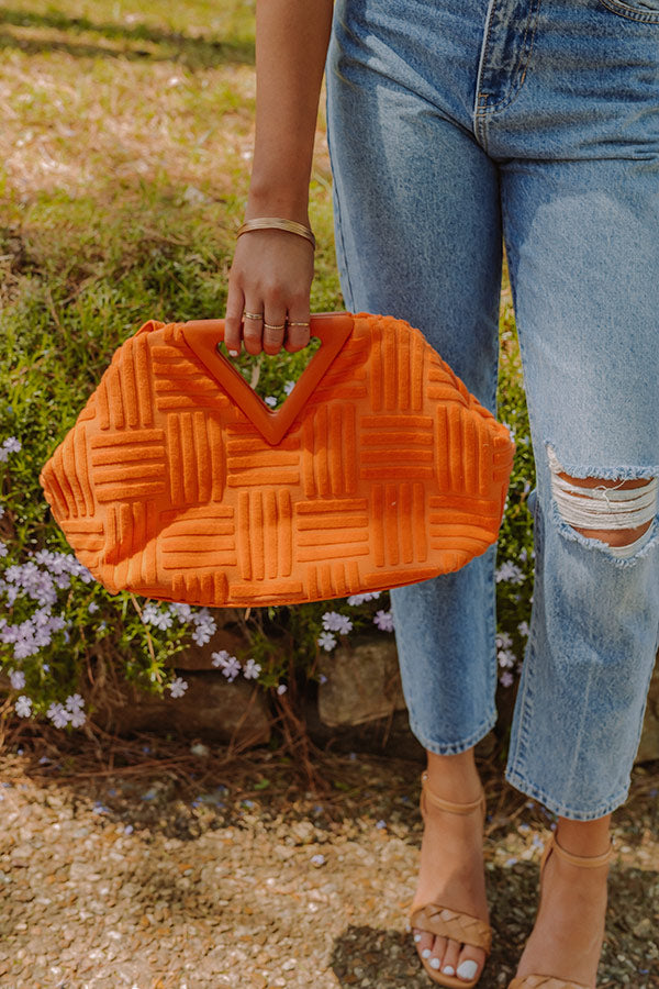 Trendy City Tote In Orange