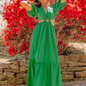Soul Ties Cut Out Maxi in Green Image - 1