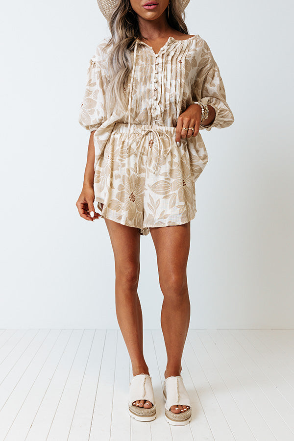 Somewhere In The Tropics Floral Shorts