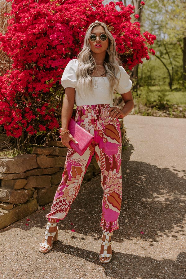 Free To Be Fabulous Floral Joggers Image - 1
