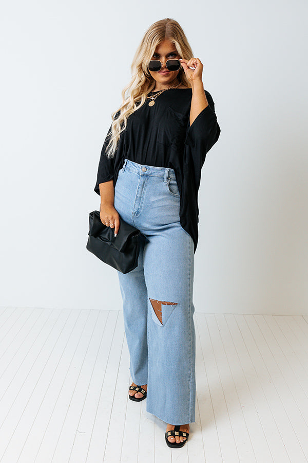 Savor The Sunshine Shift Tee In Black Curves Image - 1