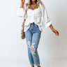 Saturday Brunch Babydoll Top In White Image - 1