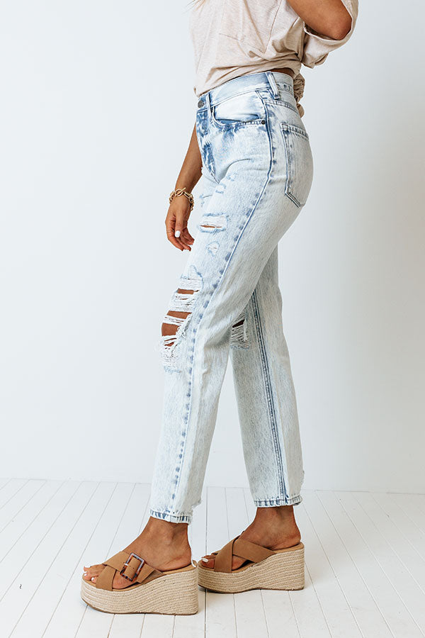 KanCan Jackson High Waist Distressed Jean in Light Wash Image - 2