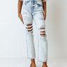 KanCan Jackson High Waist Distressed Jean in Light Wash Image - 1